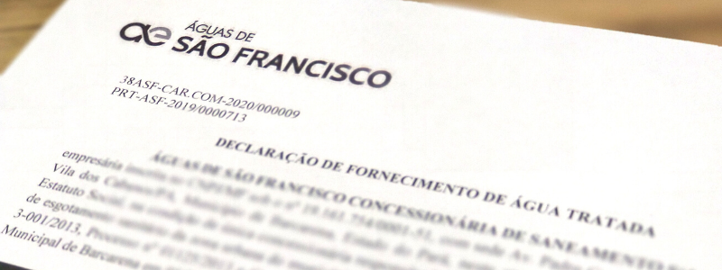Confira o passo-a-passo para solicitar Declaração de Fornecimento de Água Tratada